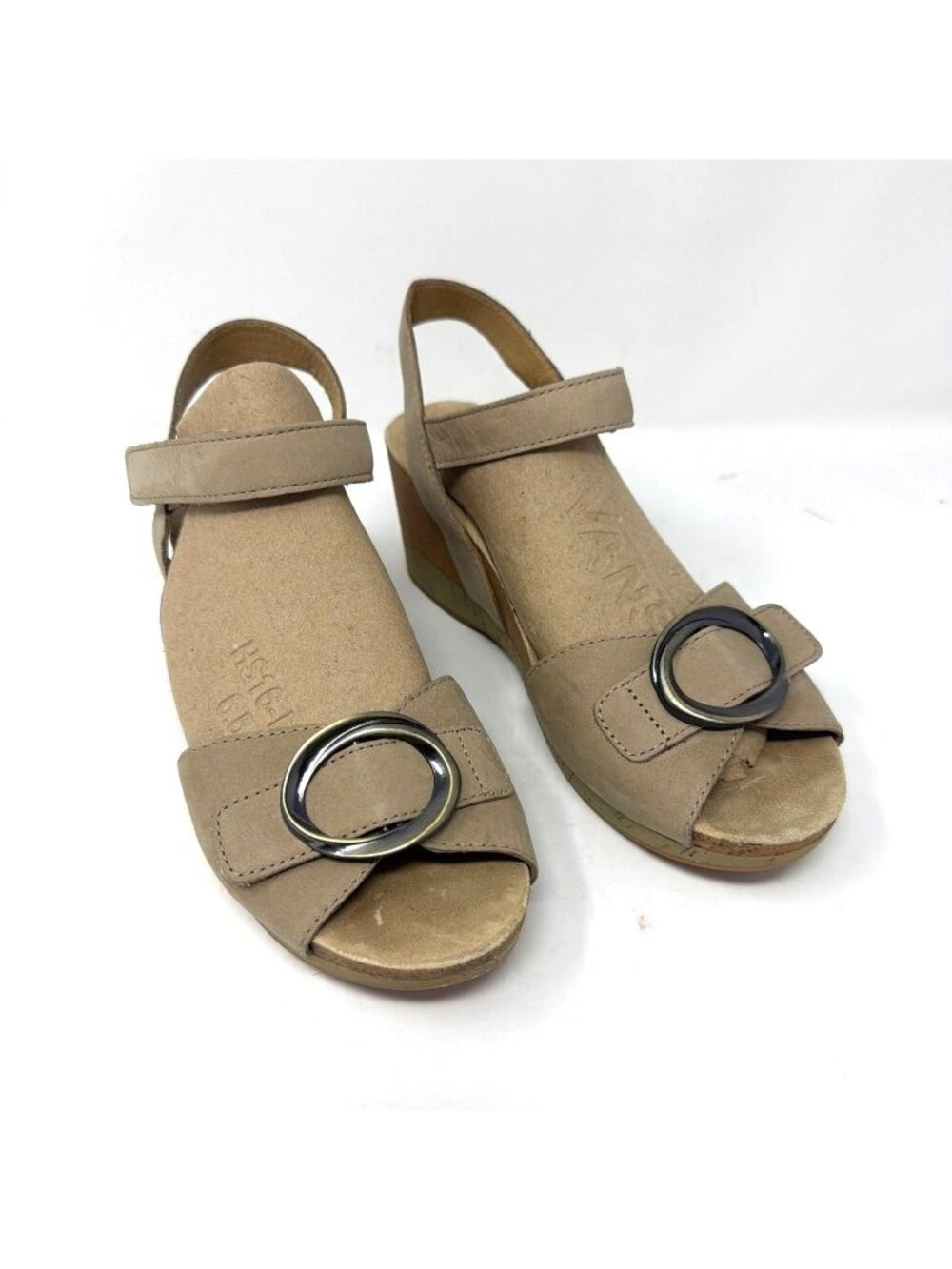 Dansko Stella Women's Dijon Multi-Strap Wedge Sandals Cork EVA Arch Support EU39